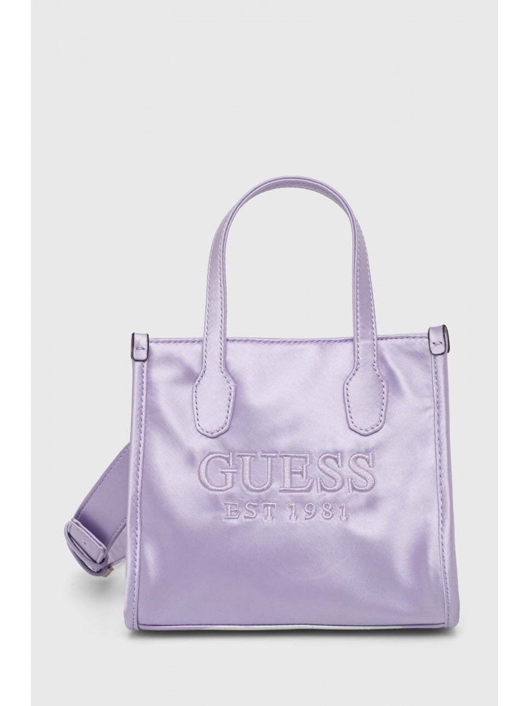 Kabelka Guess SILVANA fialová barva HWST86 65770